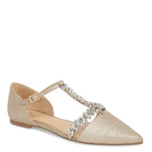 Badgley Mischka Maury Embellished Flats